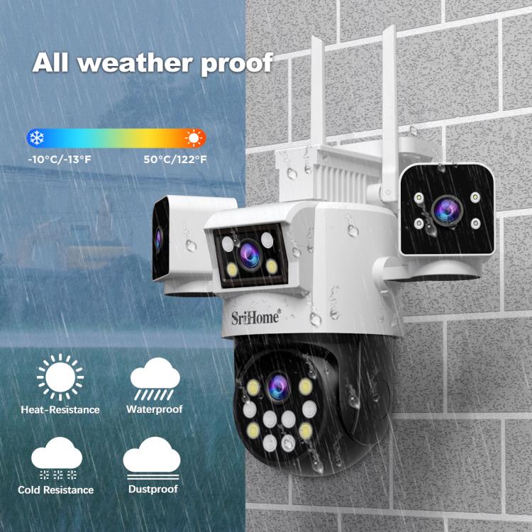 SriHome SH066 8MP HD Quad Lens Security Camera, Support Full Color Night Vision / Two-way Audio SriHome SH066 8MP HD Quad Lens Security Camera, Support Full Color Night Vision / Two-way Audio